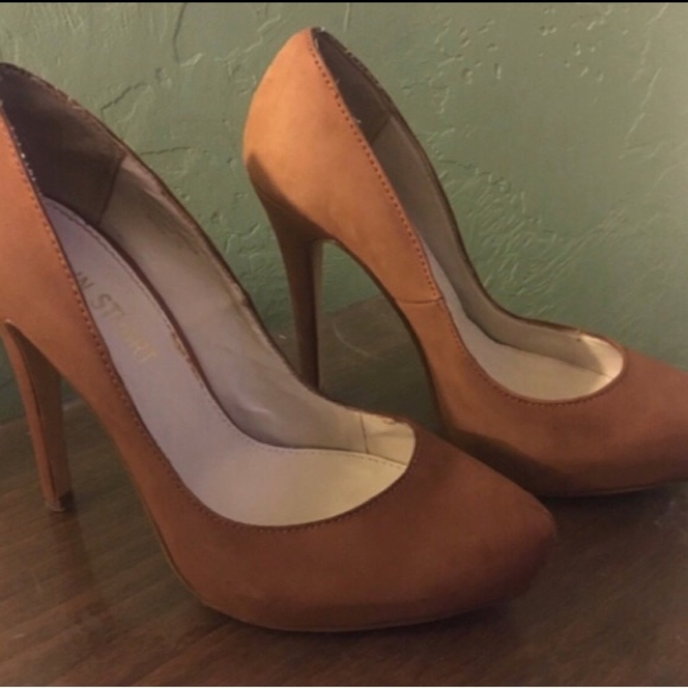Colin Stuart Brown High Heels SMALL 7.5 - Picture 2 of 5
